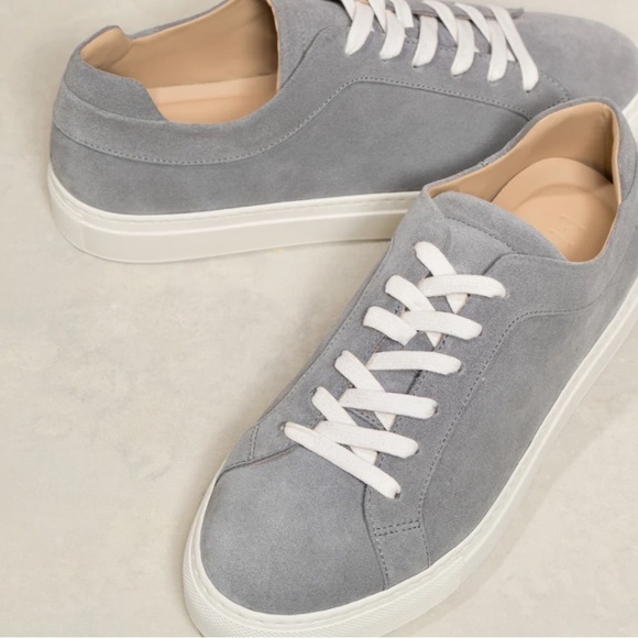 M. Gemi The Palestra Alta Gray Suede Lace Up Retro Sneakers - Picture 4 of 13